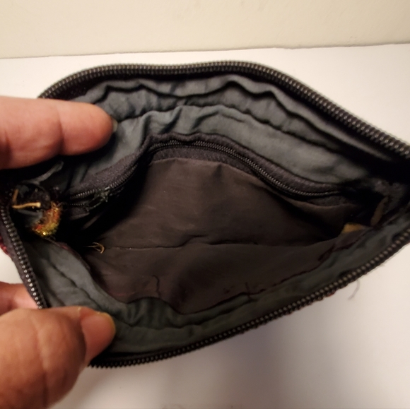 New World Market Wristlet Bag Gypsy Boho Mirrored Indian Fabric - Picture 4 of 4